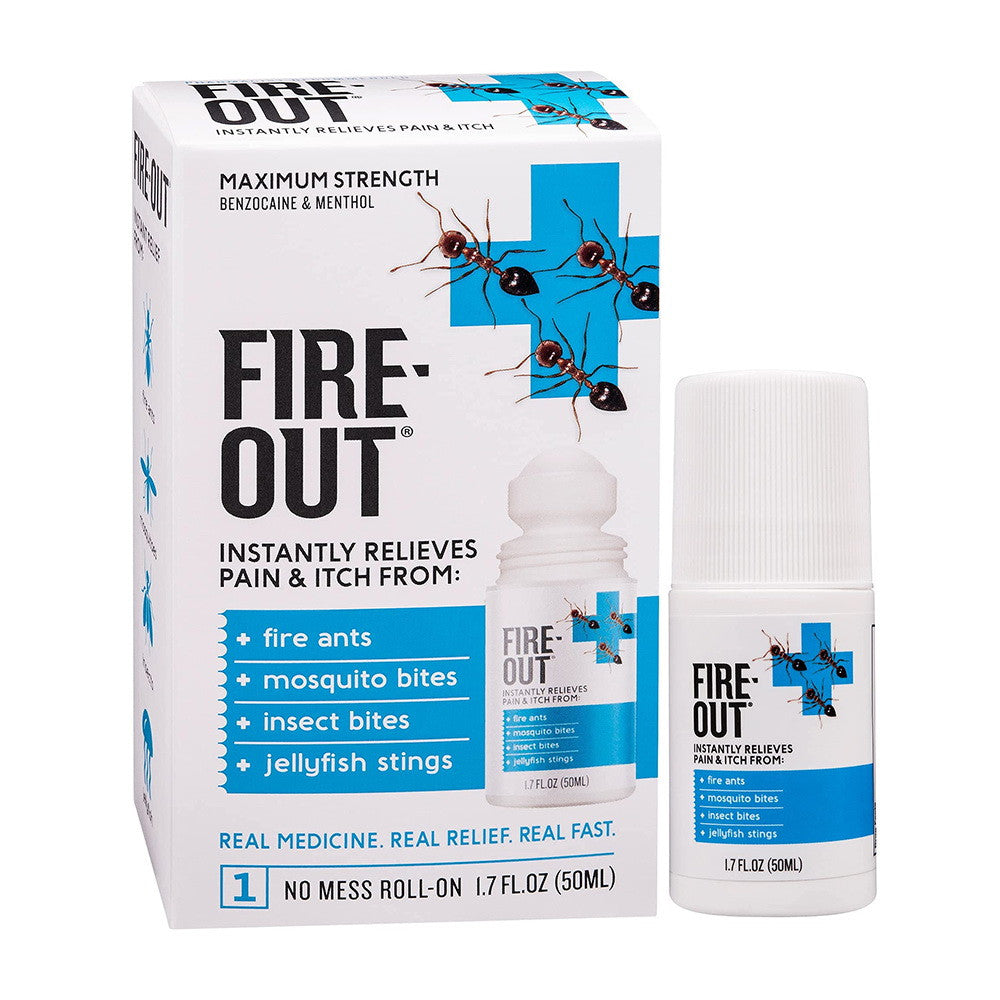 Fire Out Ant Stings Instant Pain Relief Liquid Roll On, 1.7 Oz